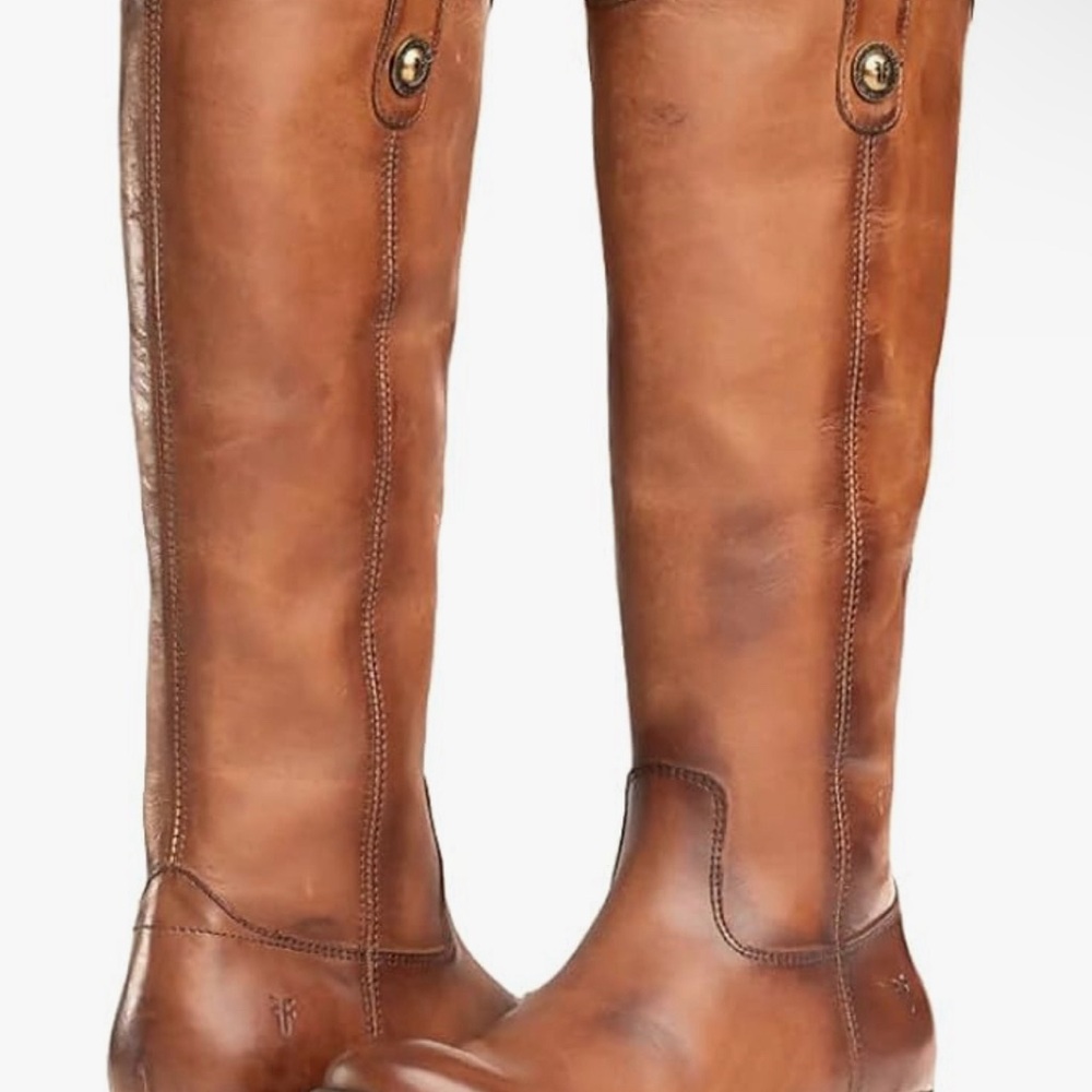 Frye Melissa Western Knee High Leather Boots